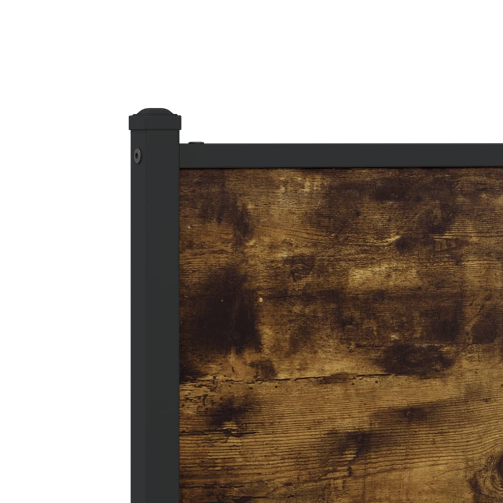 Metalseng uden madras røget eg 90x200 cm
