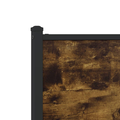 Metalseng uden madras røget eg 90x200 cm