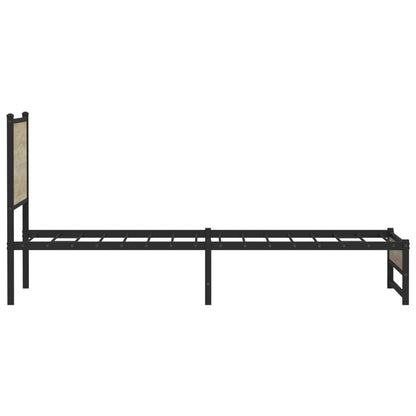Metallbett ohne Matratze Sonoma-Eiche 107x203 cm
