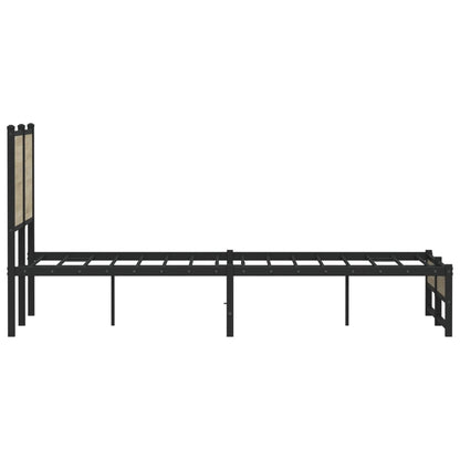 Metallbett ohne Matratze Sonoma-Eiche 120x190 cm
