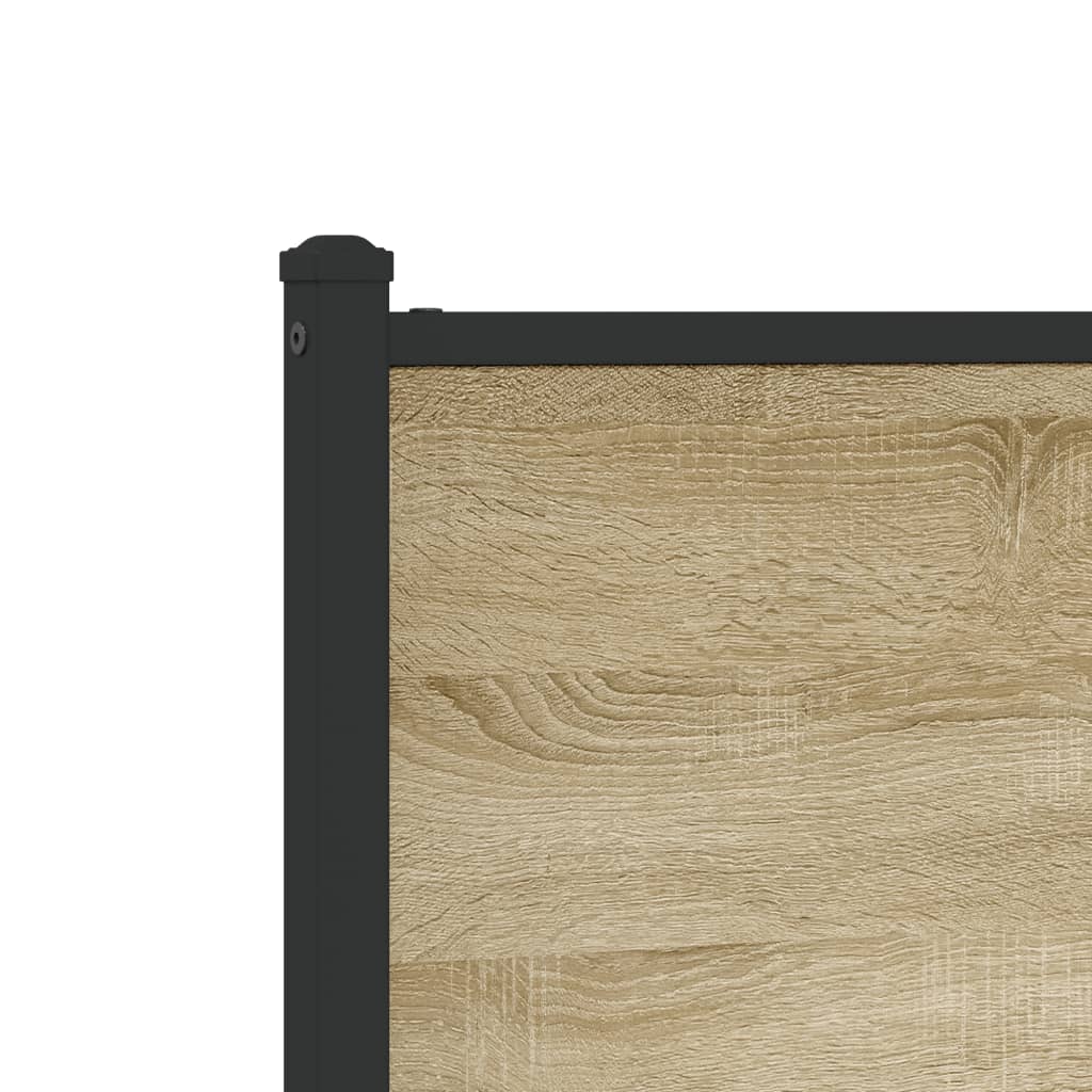 Metallbett ohne Matratze Sonoma-Eiche 120x200 cm
