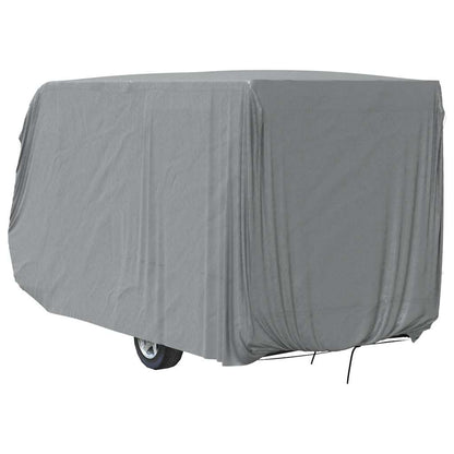 Schutzhülle für Wohnwagen Grau 460x250x220 cm Vliesstoff