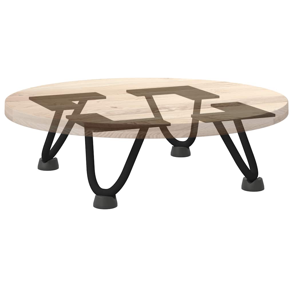 Haarnadelbeine für Couchtisch 4 Stk. Schwarz 10 cm Massivstahl