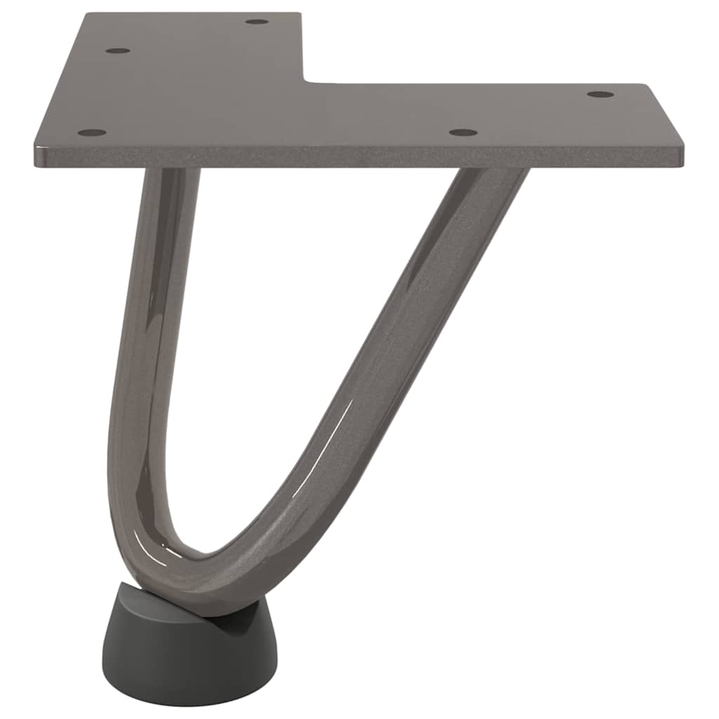 Haarnadelbeine für Couchtisch 4 Stk. Naturstahl 10 cm Massivstahl