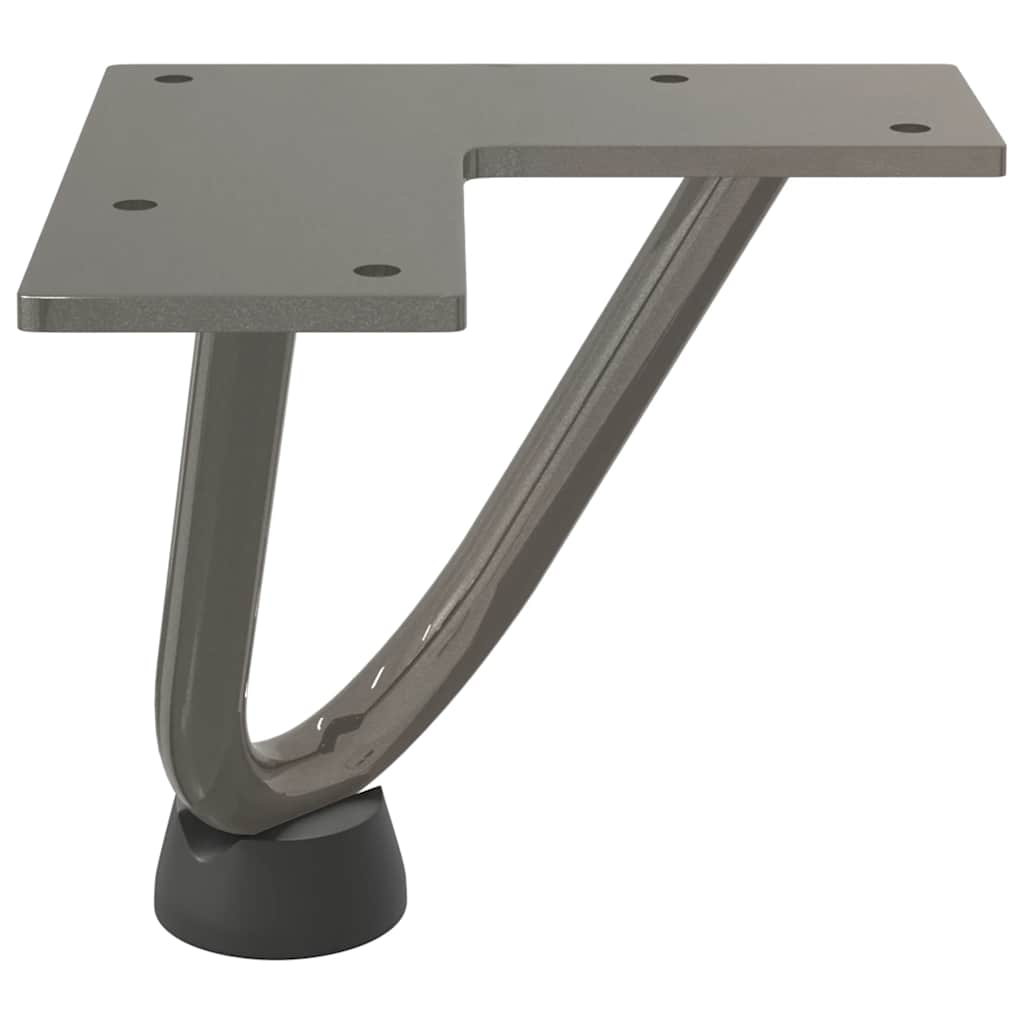 Haarnadelbeine für Couchtisch 4 Stk. Naturstahl 10 cm Massivstahl