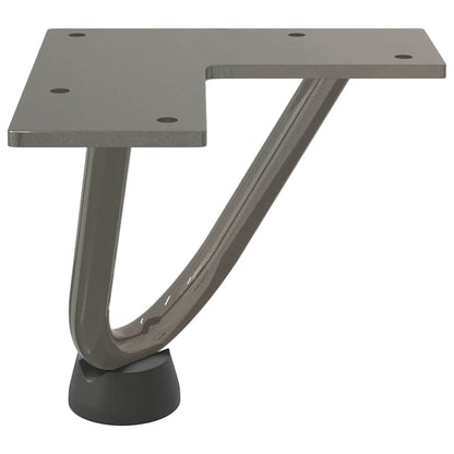 Haarnadelbeine für Couchtisch 4 Stk. Naturstahl 10 cm Massivstahl