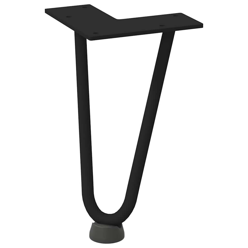Haarnadelbeine für Couchtisch 4 Stk. Schwarz 20 cm Massivstahl