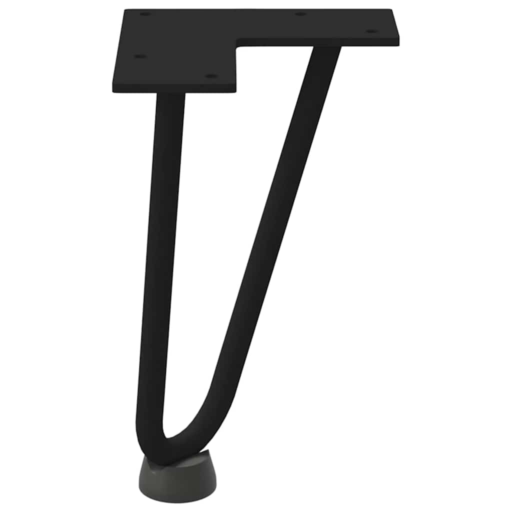 Haarnadelbeine für Couchtisch 4 Stk. Schwarz 20 cm Massivstahl