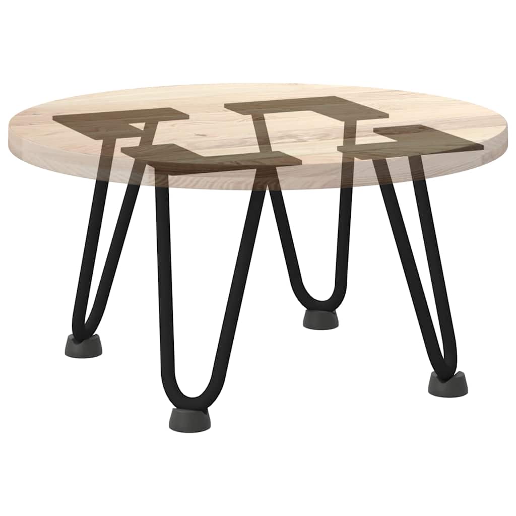 Haarnadelbeine für Couchtisch 4 Stk. Schwarz 20 cm Massivstahl