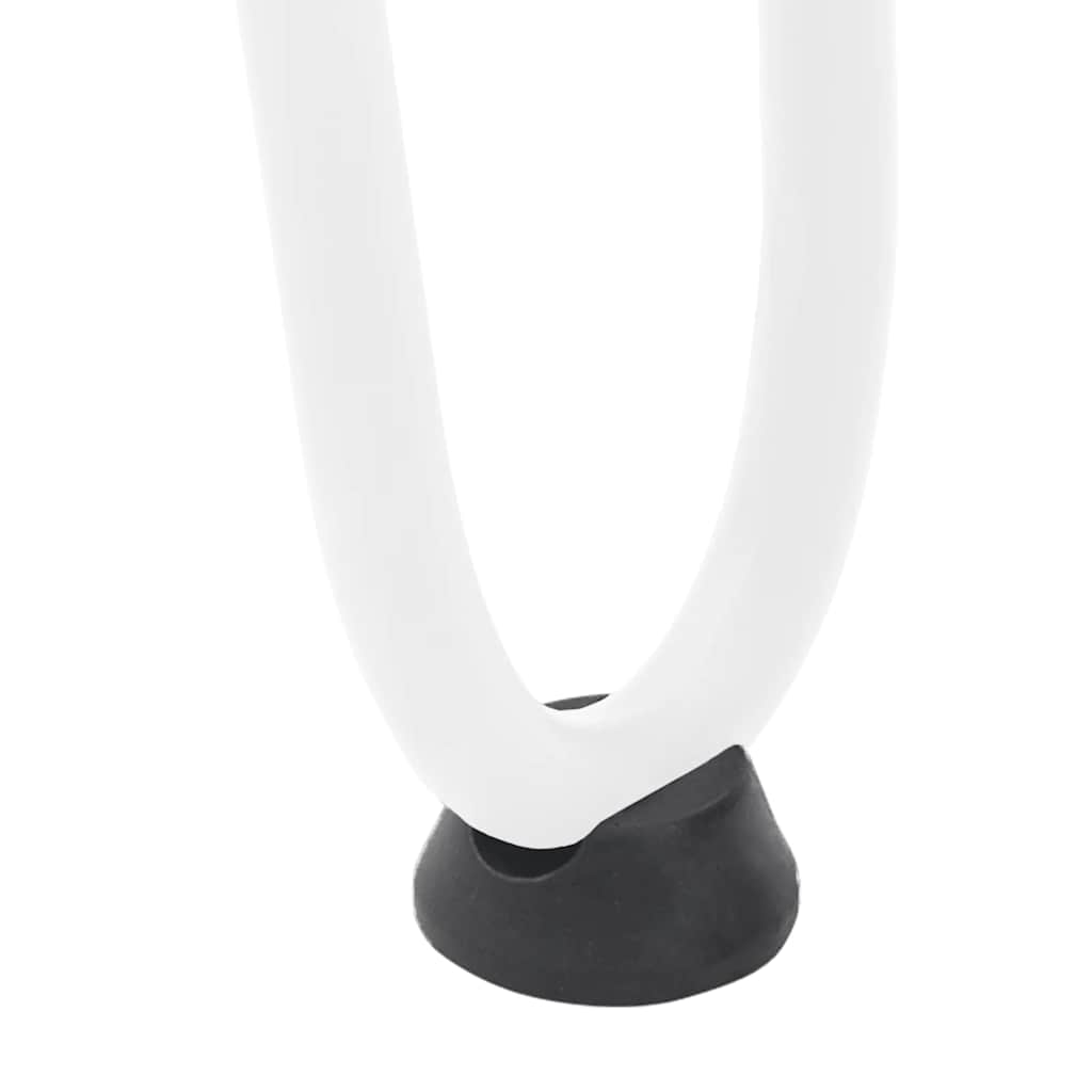 Haarnadelbeine für Couchtisch 4 Stk. Weiß 20 cm Massivstahl