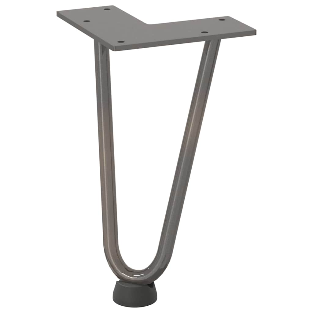 Haarnadelbeine für Couchtisch 4 Stk. Naturstahl 20 cm Massivstahl