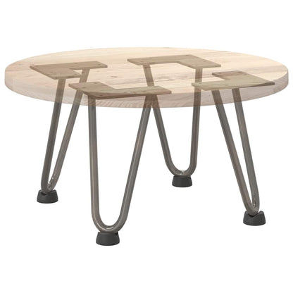 Haarnadelbeine für Couchtisch 4 Stk. Naturstahl 20 cm Massivstahl