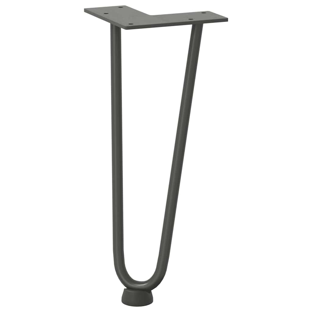 Haarnadelbeine für Couchtisch 4 Stk. Anthrazit 30 cm Massivstahl