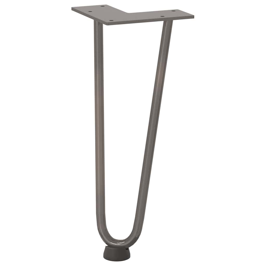 Haarnadelbeine für Couchtisch 4 Stk. Naturstahl 30 cm Massivstahl