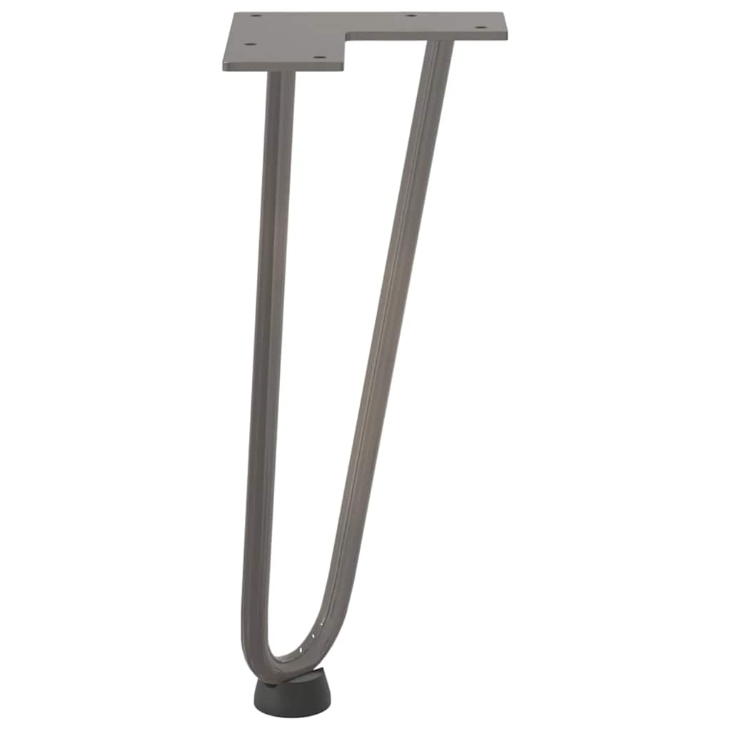 Haarnadelbeine für Couchtisch 4 Stk. Naturstahl 30 cm Massivstahl