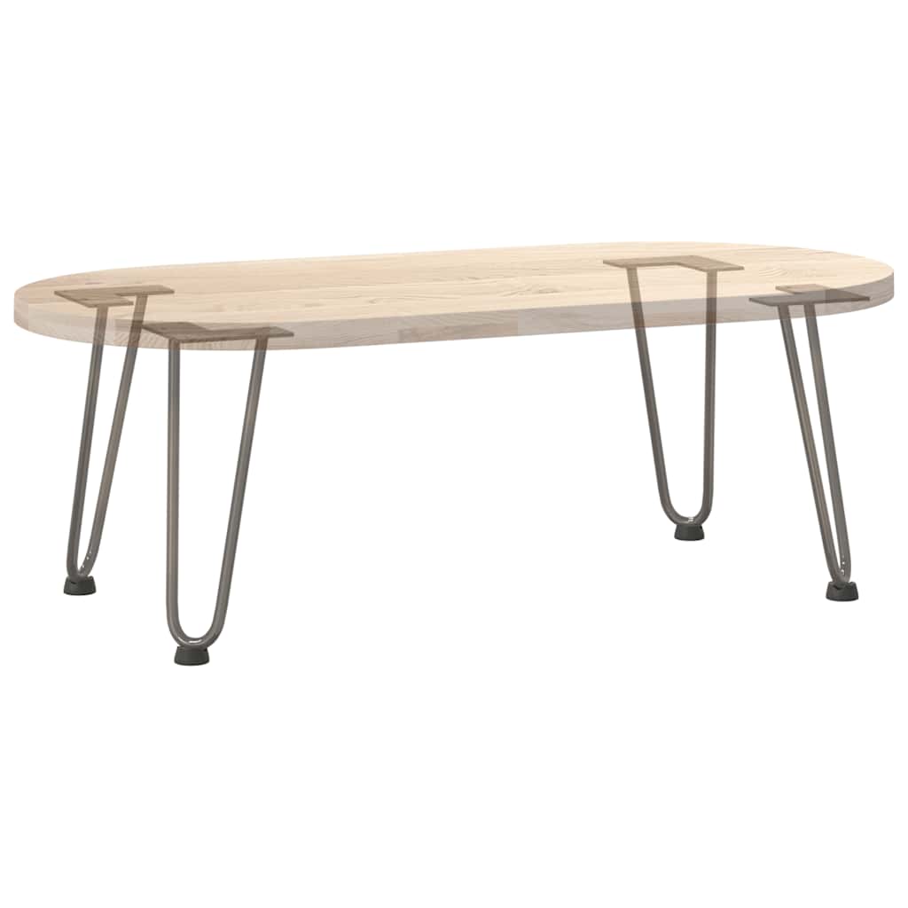 Haarnadelbeine für Couchtisch 4 Stk. Naturstahl 30 cm Massivstahl