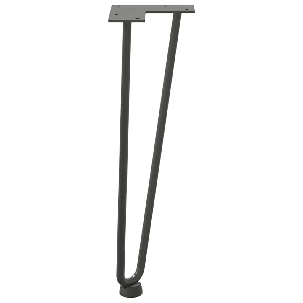 Haarnadelbeine für Couchtisch 4 Stk. Anthrazit 42 cm Massivstahl