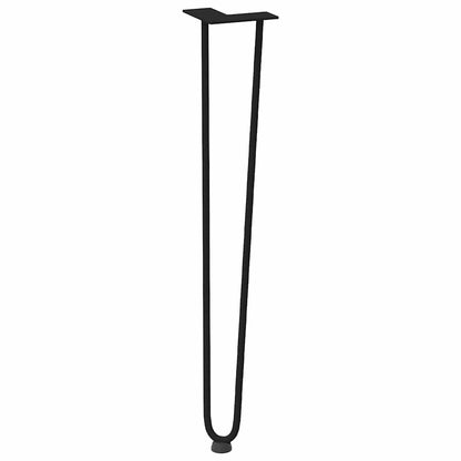 Haarnadelbeine für Konsolentische 4 Stk. Schwarz 72 cm Massivstahl