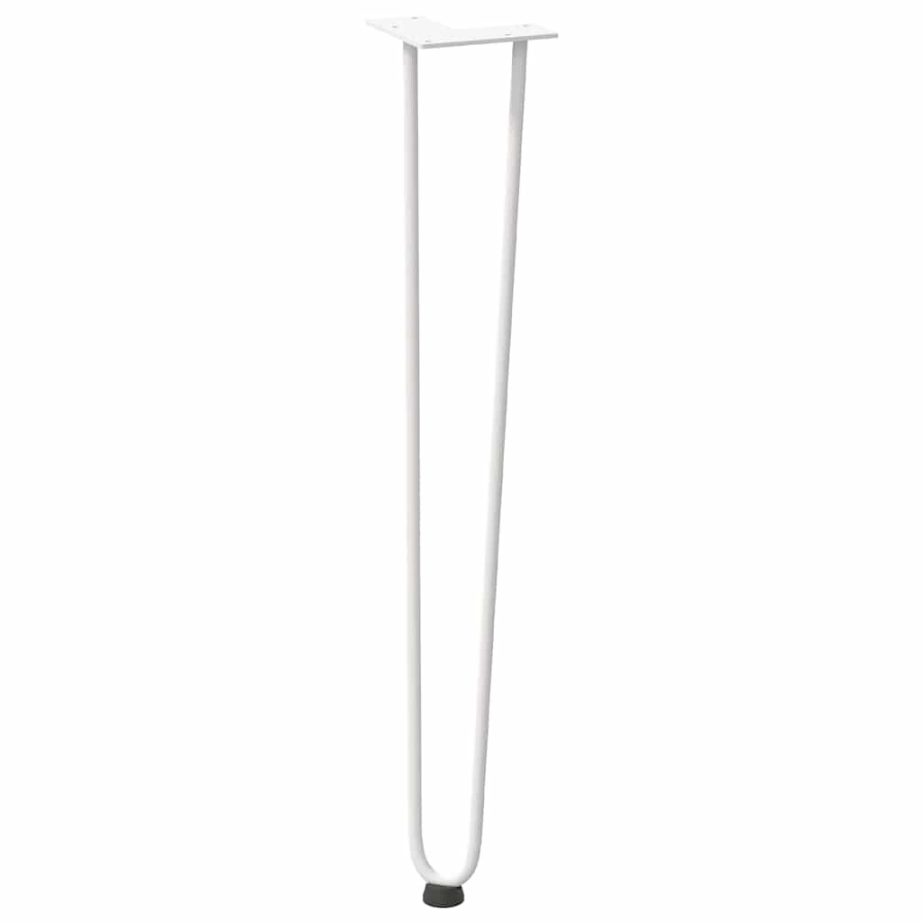 Haarnadelbeine für Konsolentische 4 Stk. Weiß 72 cm Massivstahl