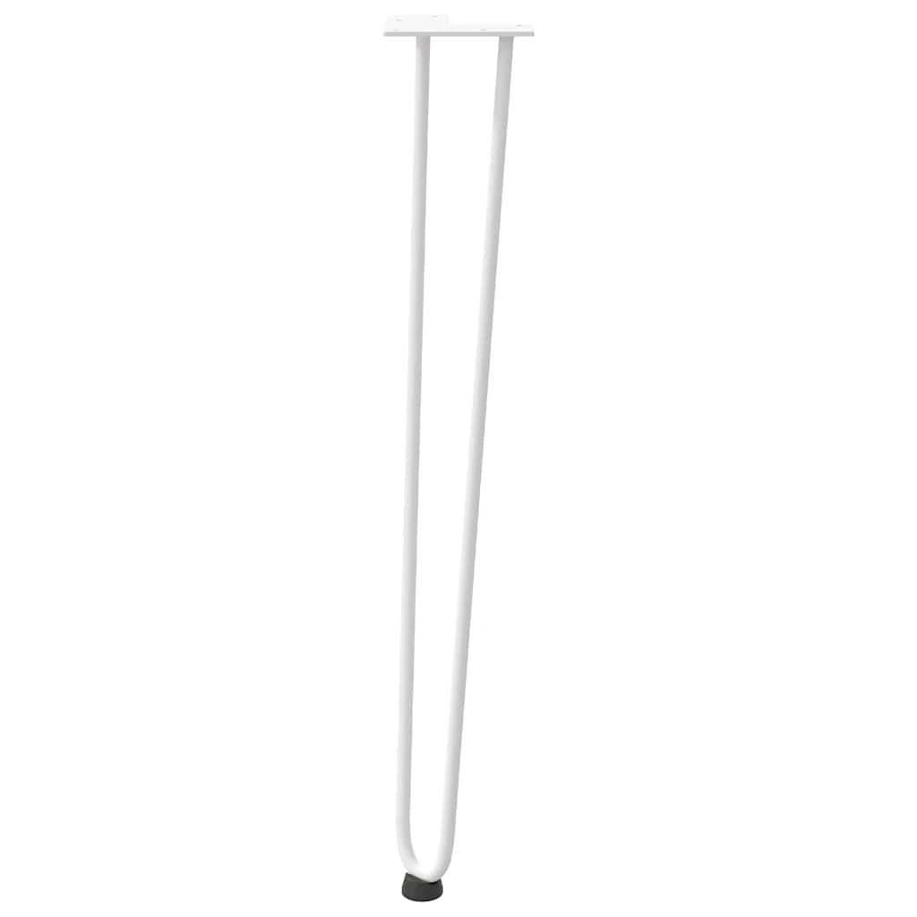 Haarnadelbeine für Konsolentische 4 Stk. Weiß 72 cm Massivstahl
