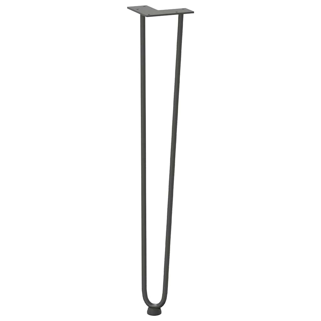 Haarnadelbeine für Konsolentische 4 Stk. Anthrazit 72 cm Massivstahl