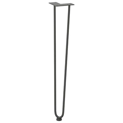 Haarnadelbeine für Konsolentische 4 Stk. Anthrazit 72 cm Massivstahl