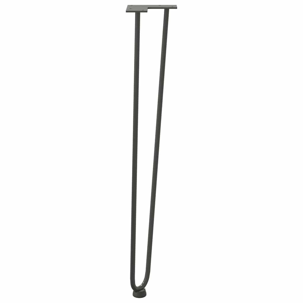 Haarnadelbeine für Konsolentische 4 Stk. Anthrazit 72 cm Massivstahl