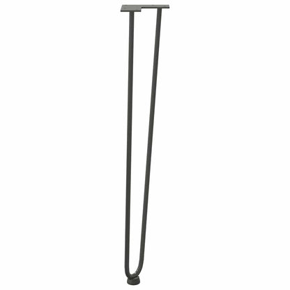 Haarnadelbeine für Konsolentische 4 Stk. Anthrazit 72 cm Massivstahl