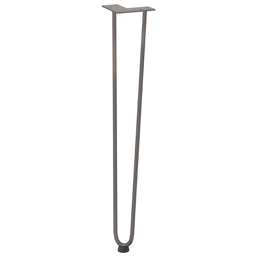 Haarnadelbeine für Konsolentische 4 Stk. Naturstahl 72 cm Massivstahl