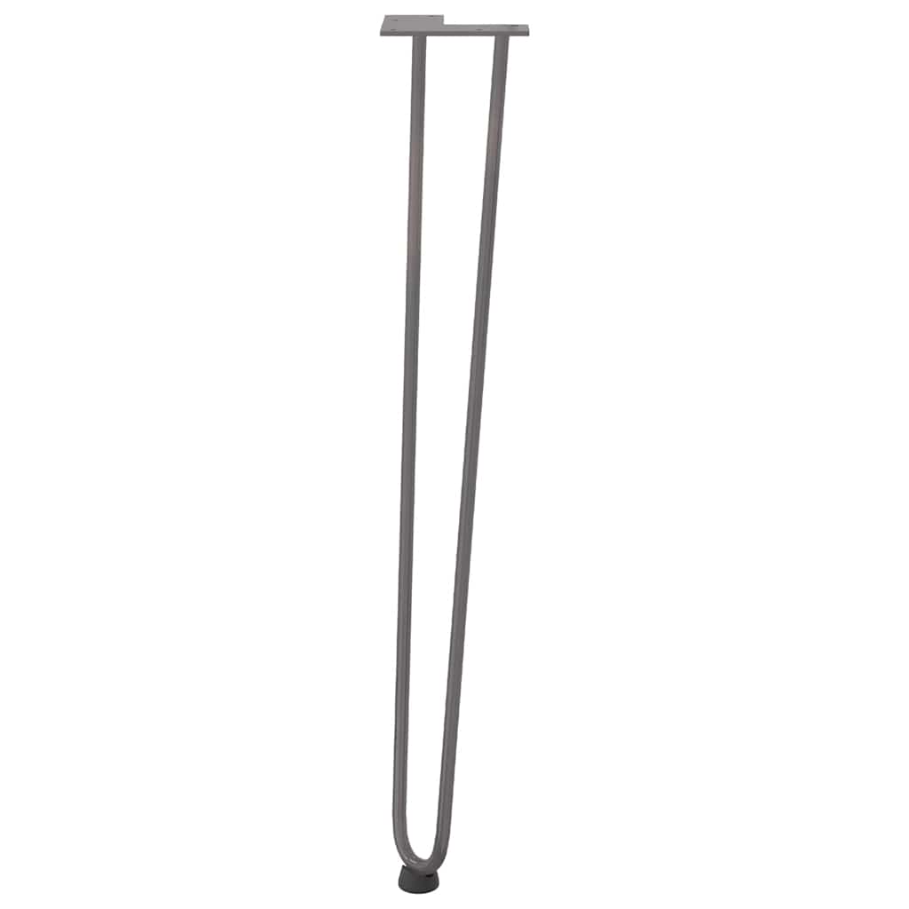 Haarnadelbeine für Konsolentische 4 Stk. Naturstahl 72 cm Massivstahl