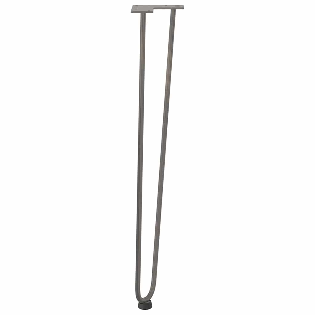 Haarnadelbeine für Konsolentische 4 Stk. Naturstahl 72 cm Massivstahl