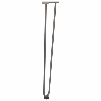 Haarnadelbeine für Konsolentische 4 Stk. Naturstahl 72 cm Massivstahl