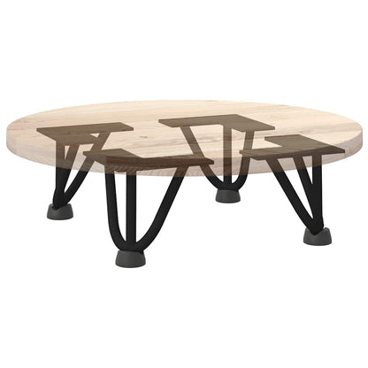 Haarnadelbeine für Couchtisch 4 Stk. Schwarz 10 cm Massivstahl