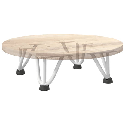 Haarnadelbeine für Couchtisch 4 Stk. Weiß 10 cm Massivstahl