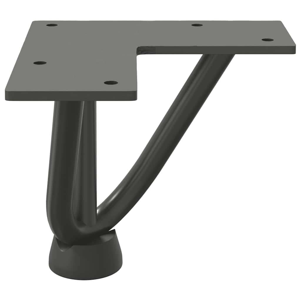 Haarnadelbeine für Couchtisch 4 Stk. Anthrazit 10 cm Massivstahl