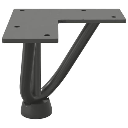 Haarnadelbeine für Couchtisch 4 Stk. Anthrazit 10 cm Massivstahl