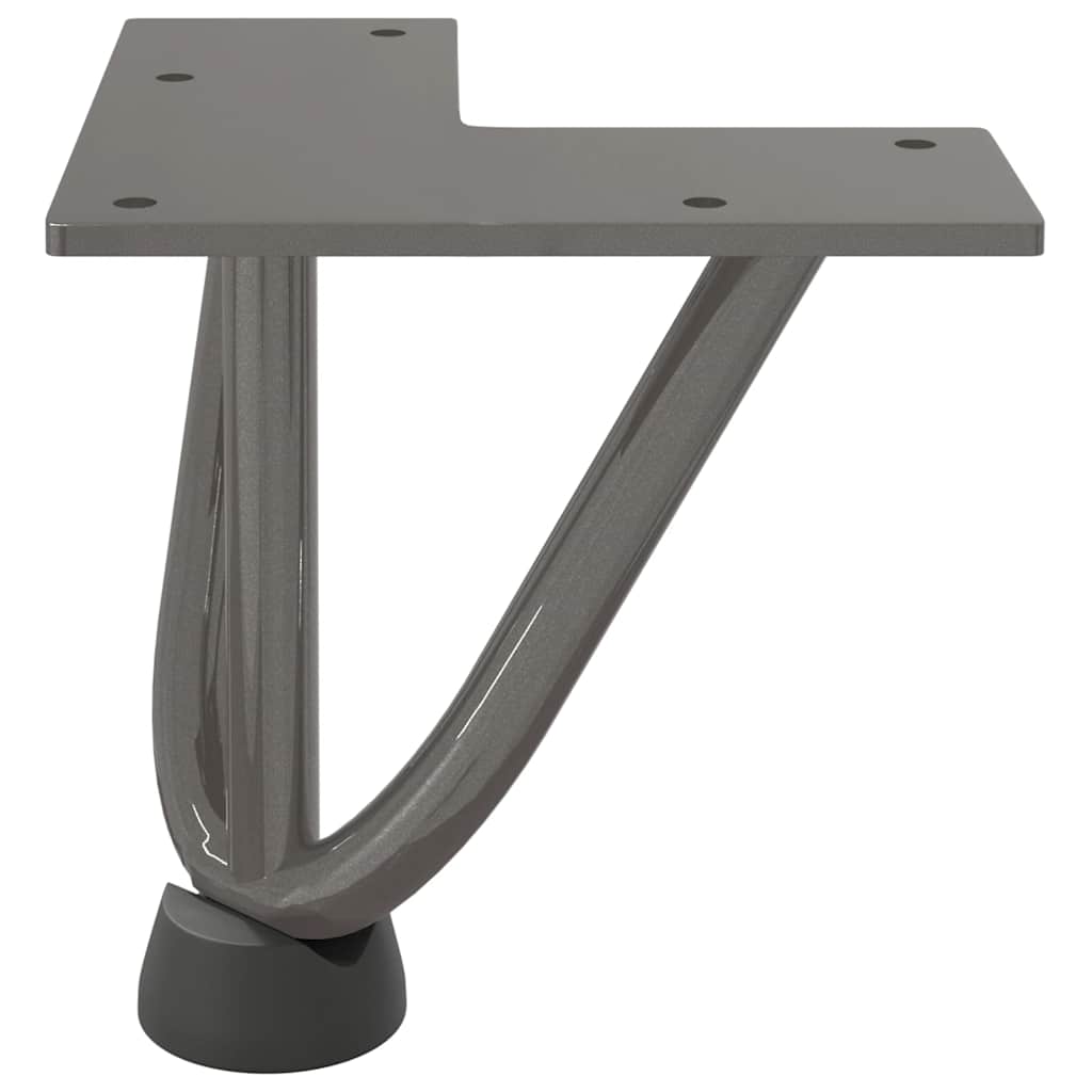 Haarnadelbeine für Couchtisch 4 Stk. Naturstahl 10 cm Massivstahl