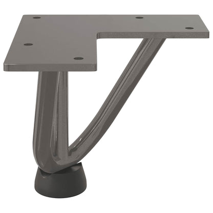 Haarnadelbeine für Couchtisch 4 Stk. Naturstahl 10 cm Massivstahl