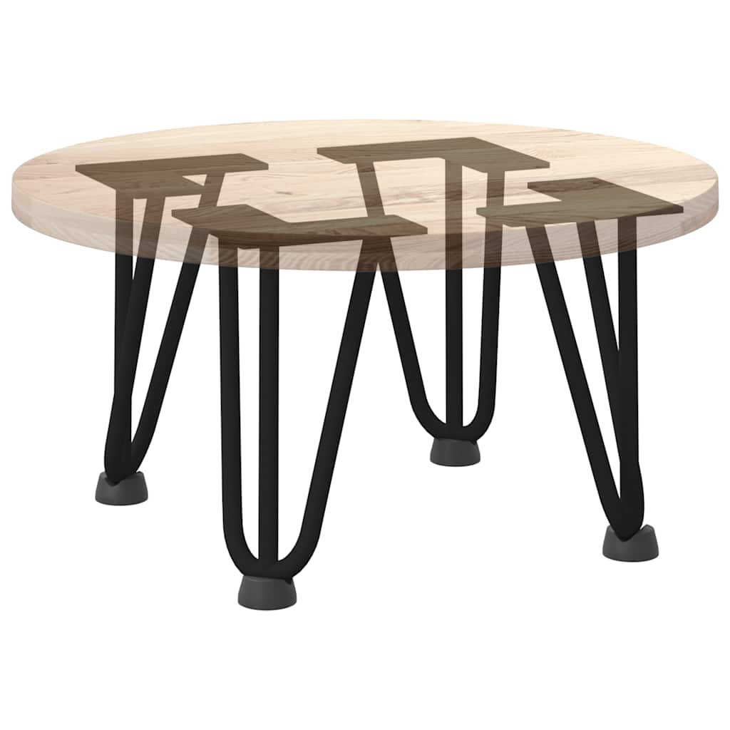 Haarnadelbeine für Couchtisch 4 Stk. Schwarz 20 cm Massivstahl