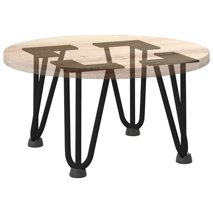 Haarnadelbeine für Couchtisch 4 Stk. Schwarz 20 cm Massivstahl
