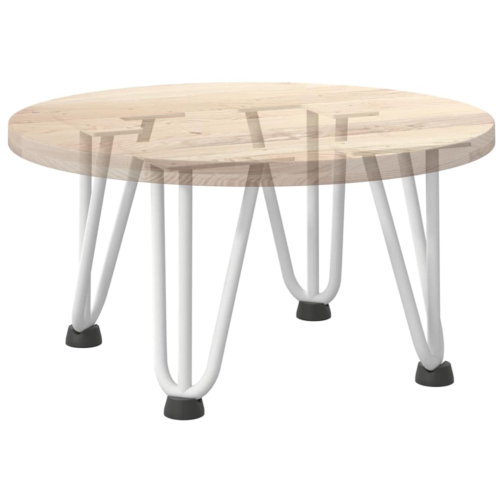 Haarnadelbeine für Couchtisch 4 Stk. Weiß 20 cm Massivstahl