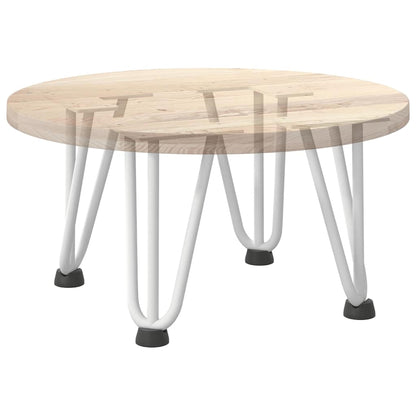 Haarnadelbeine für Couchtisch 4 Stk. Weiß 20 cm Massivstahl