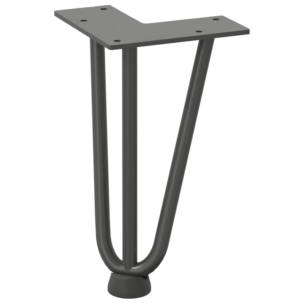 Haarnadelbeine für Couchtisch 4 Stk. Anthrazit 20 cm Massivstahl