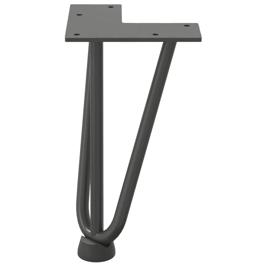 Haarnadelbeine für Couchtisch 4 Stk. Anthrazit 20 cm Massivstahl