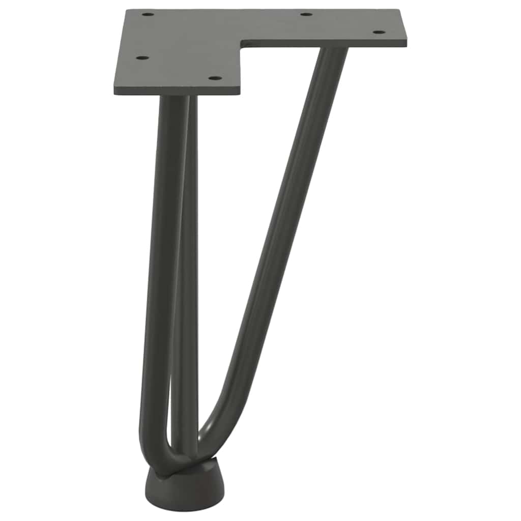 Haarnadelbeine für Couchtisch 4 Stk. Anthrazit 20 cm Massivstahl
