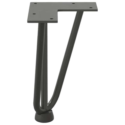 Haarnadelbeine für Couchtisch 4 Stk. Anthrazit 20 cm Massivstahl