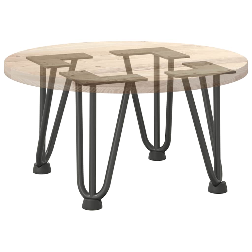 Haarnadelbeine für Couchtisch 4 Stk. Anthrazit 20 cm Massivstahl
