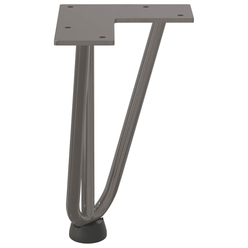 Haarnadelbeine für Couchtisch 4 Stk. Naturstahl 20 cm Massivstahl