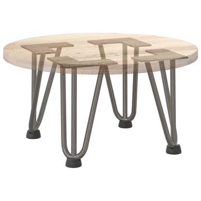 Haarnadelbeine für Couchtisch 4 Stk. Naturstahl 20 cm Massivstahl