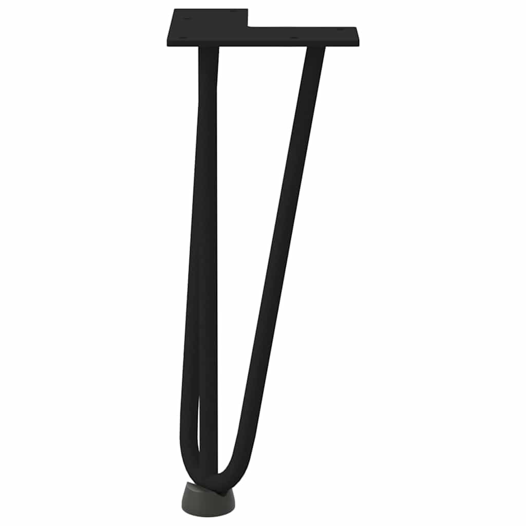 Haarnadelbeine für Couchtisch 4 Stk. Schwarz 30 cm Massivstahl